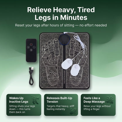 Evoraq EMS Foot Plate – Relieve Heavy, Tired Legs at Home