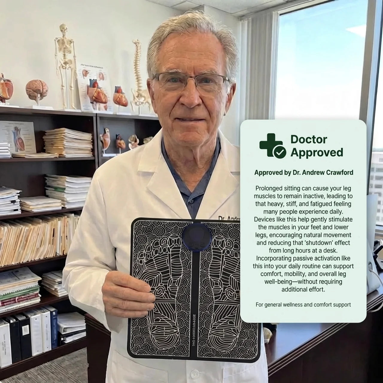 Evoraq EMS Foot Plate – Relieve Heavy, Tired Legs at Home